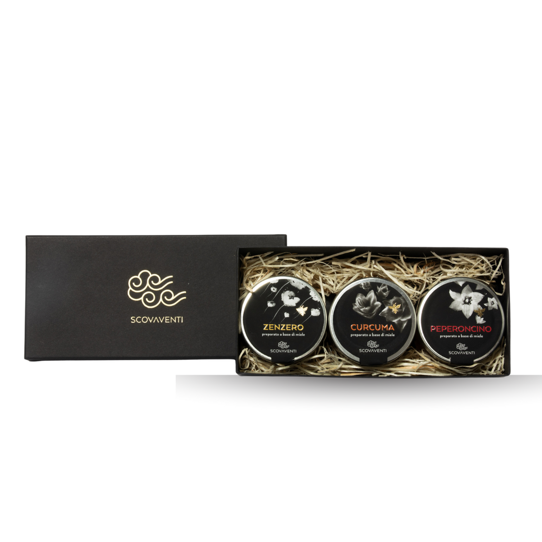 Confezione regalo - Selezione tre mieli aromatizzati 125g